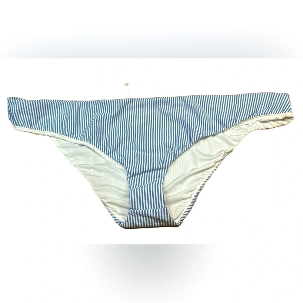 NWT J. Crew Hipster Bikini Bottom in Seersucker, Low-Rise, Moderate Coverage, 3X